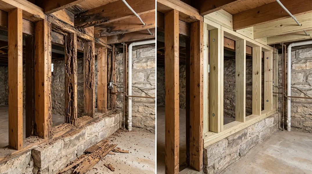 Dry Rot vs Termite Damage: How to Tell What's Eating Your Joliet House